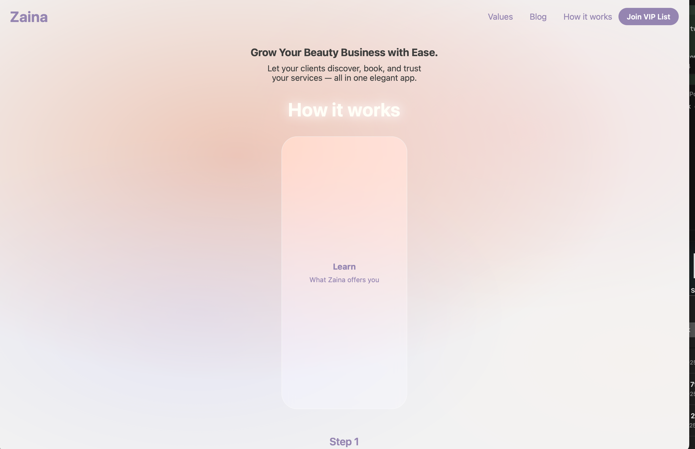 Zaina Beauty Booking Platform